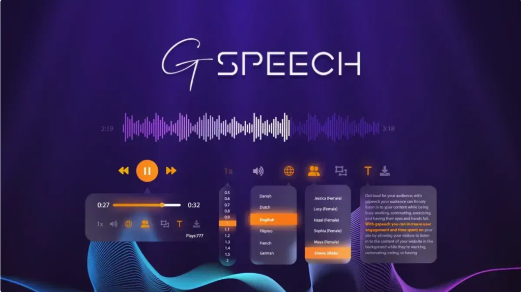 GSpeech AI Voice Generator